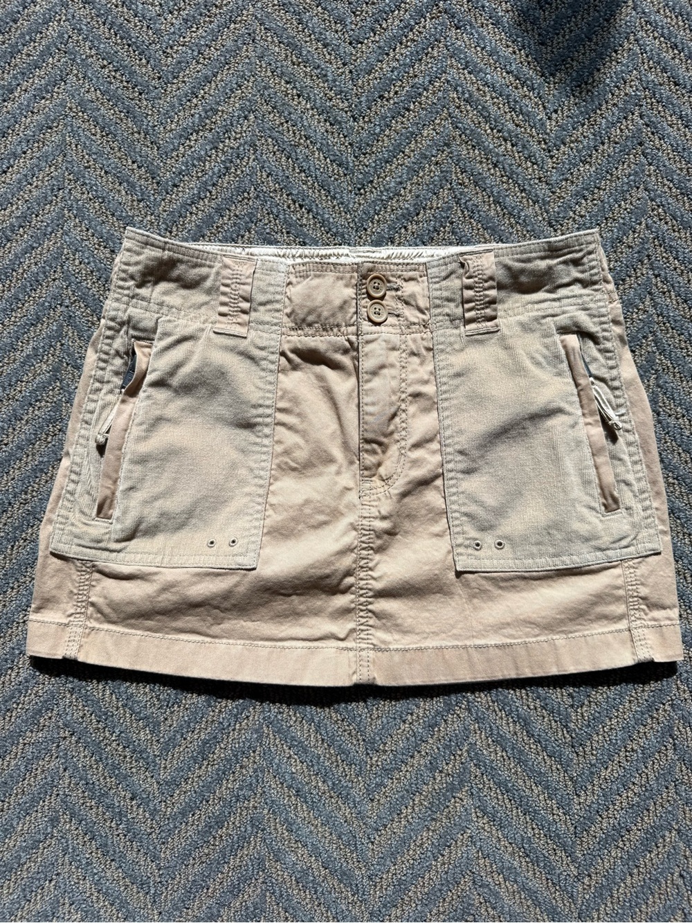 Abercrombie & Fitch Beige/Tan Cargo-Style Mini Skirt